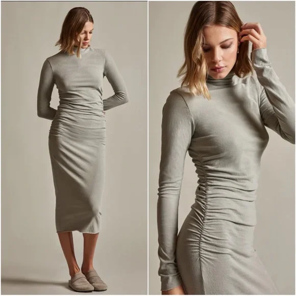 James Perse Dresses James Perse Recycled Brushed Jersey Ruched